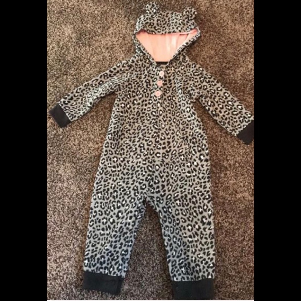 Fleece Jumpsuit with Hood
